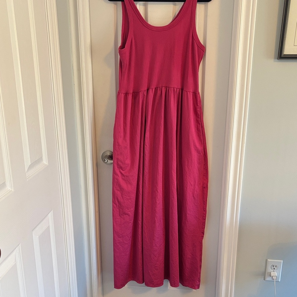 Sleeveless Pink Maxi Dress-Large